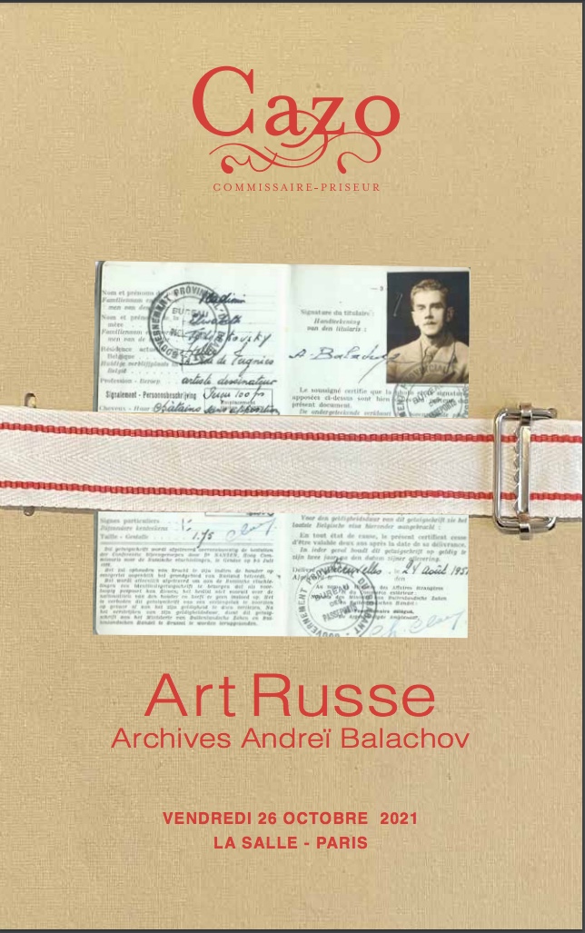 Illustration. Cazo. Vente Art russe. Archives Andreï Balachoff (1899-1969) et Confrérie de la Vérité russe. 02. Catalogue. 2021-10-26